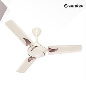 Candes Arena 900mm Ceiling Fan High Speed Anti-dust Decorative 3 Star Rated Ceiling Fan 2 Yrs Warranty (Ivory, 900mm)
