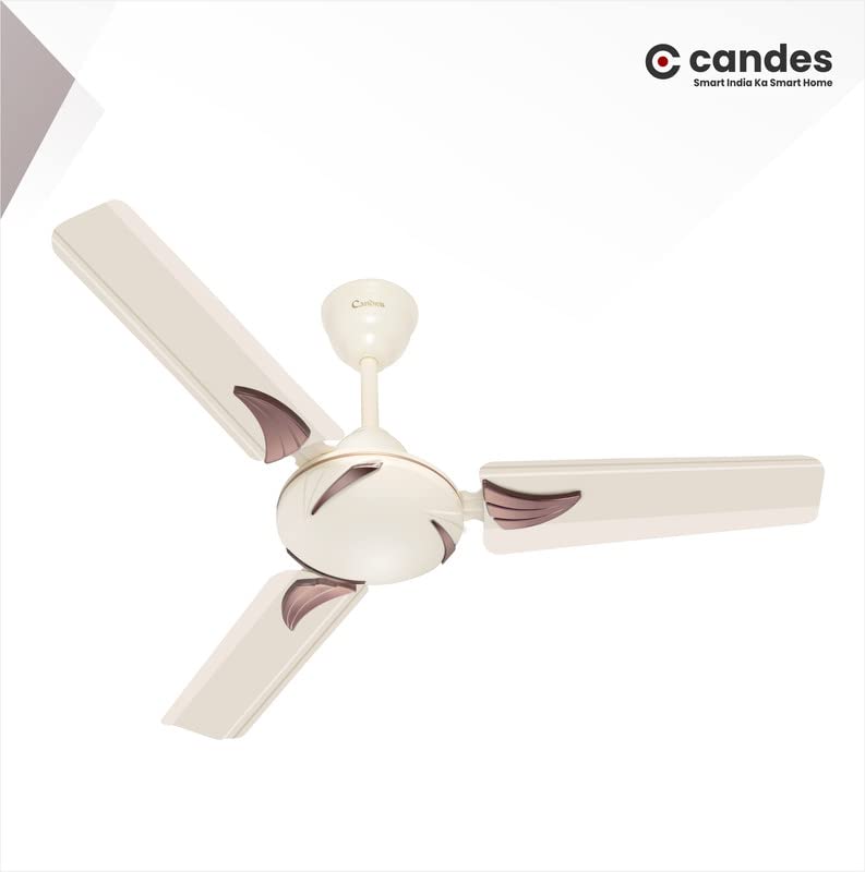 Candes Arena 900mm Ceiling Fan High Speed Anti-dust Decorative 3 Star Rated Ceiling Fan 2 Yrs Warranty (Ivory, 900mm)