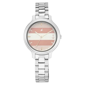 Fastrack Tripster Pink and White Watch for Women