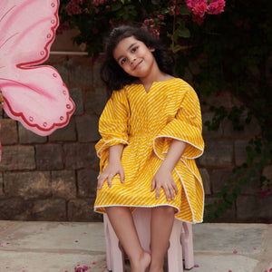 Lemonade Tie & Dye Cotton Kaftan