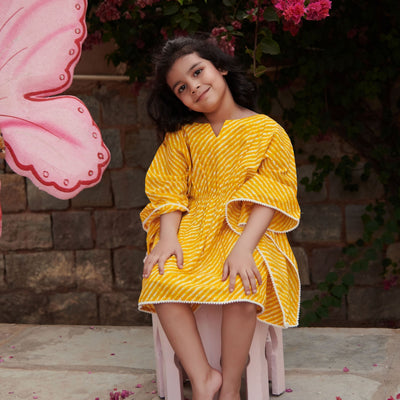 Lemonade Tie & Dye Cotton Kaftan