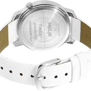 Helix White Dial Leather