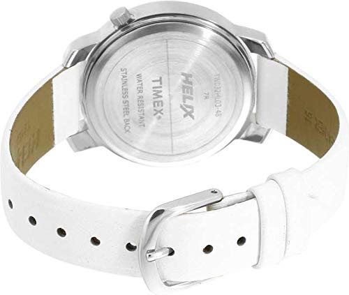Helix White Dial Leather