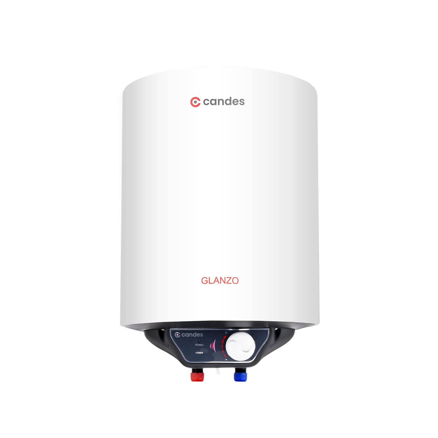Candes 25 Litre Glanzo 5 Star Rated GlassLine Automatic Storage Electric Water Heater - 8 Bar Pressure with Installation Kit, Metal Body White