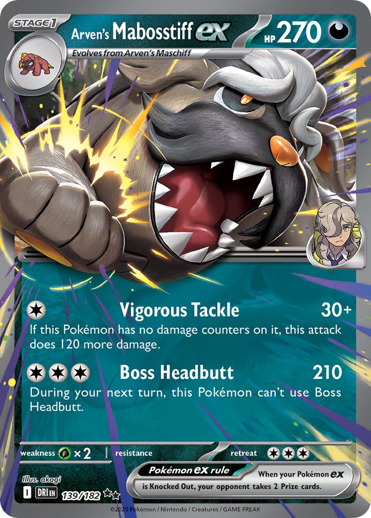 Arven's Mabosstiff ex - 139/182 - Double Rare [sv10-139] [Ultra]