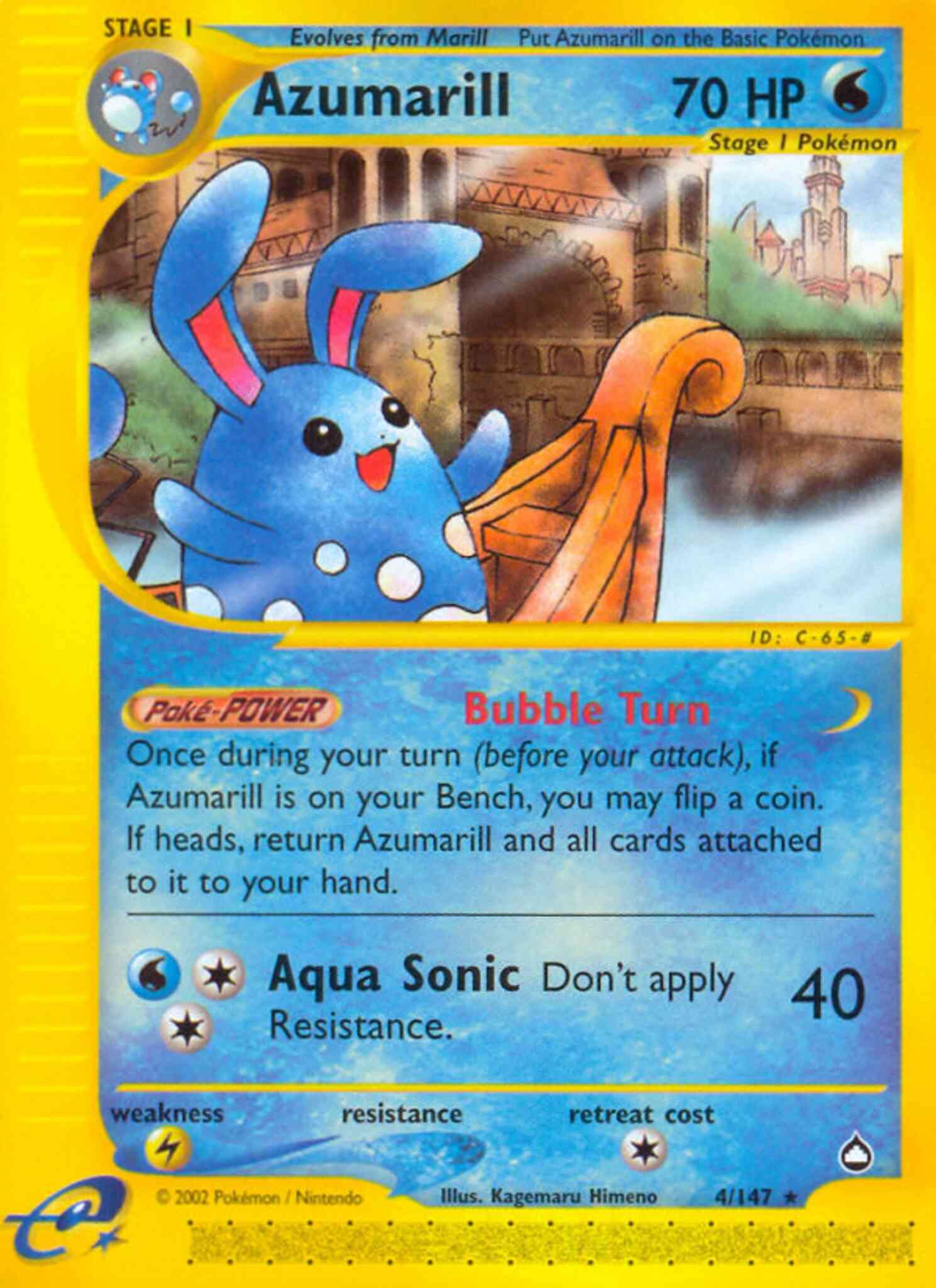 Azumarill - 4/147 - Rare [ecard2-4] [Non-Holo]