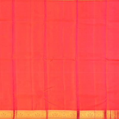 Magenta Handloom Kanchipuram Korvai Silk Saree With Kamalam Buttas