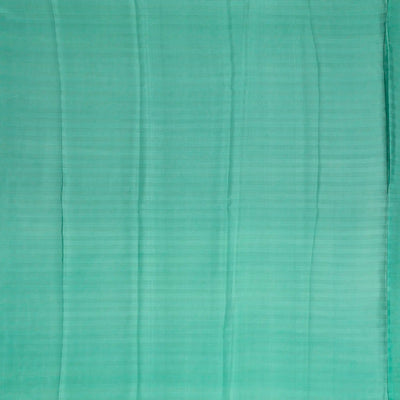 Aquamarine Mysore Crepe Silk Saree With Printed Checks & Buttas
