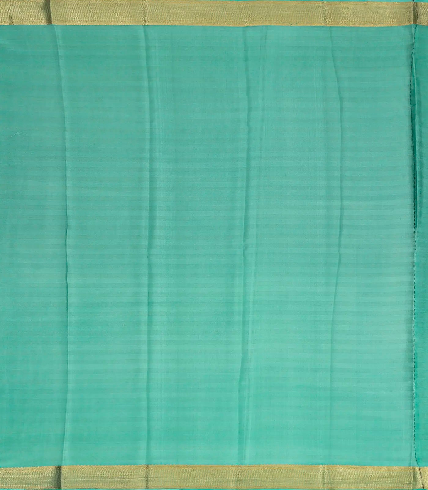 Aquamarine Mysore Crepe Silk Saree With Printed Checks & Buttas