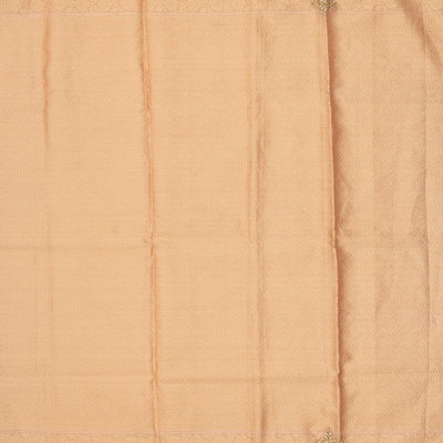 Baby Pink Woven Banarasi Silk Saree With Floral Motifs
