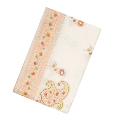 Off White Woven Blended Dupion Saree With Konia Butta Motifs