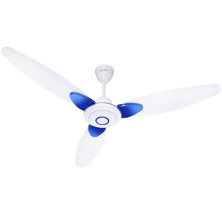 Candes Florence 1200mm/48 inch High Speed Anti-dust Decorative 5 Star Rated Ceiling Fan( 100% CNC Winding) 400 RPM (2 Yrs Warranty) (White Blue, Pack of 1)