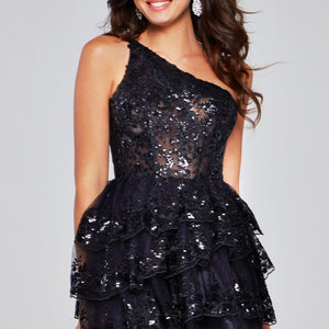 Jovani 42016 Homecoming Short A Line Beaded Applique Cocktail Dress