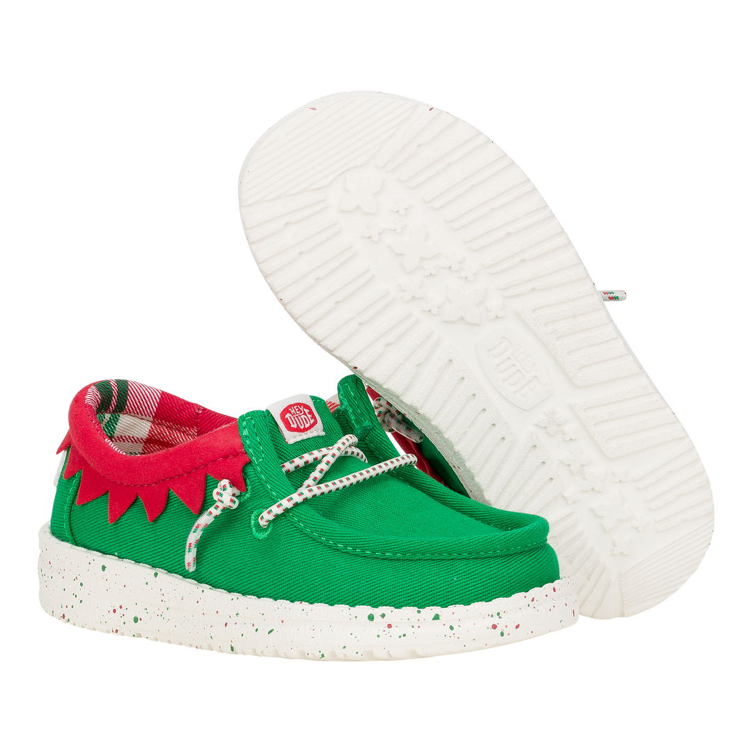 Wally Toddler Holiday Elf - Green/Red