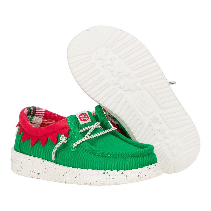 Wally Toddler Holiday Elf - Green/Red