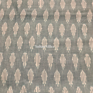 Mint Green Pochampally Ikat Cotton Fabric