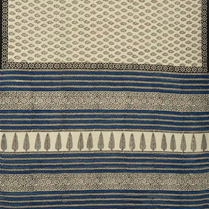 Taupe Woven Jaipur Cotton Saree Printed With Mango Motifs