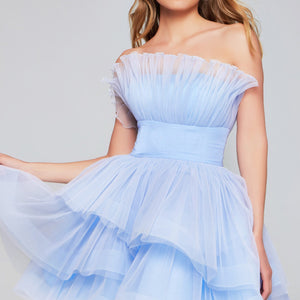 Tulle Short Strapless A-line Dress by Jovani 42340