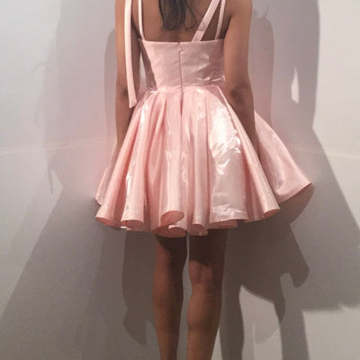 Satin Short Sleeveless A-line Dress by Jovani 42342