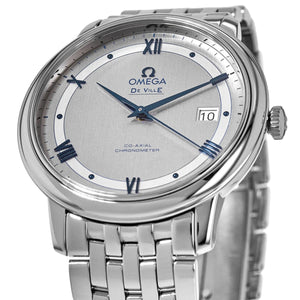 Omega De Ville Prestige Co Axial Chronometersilver Dial Men 39.5MM