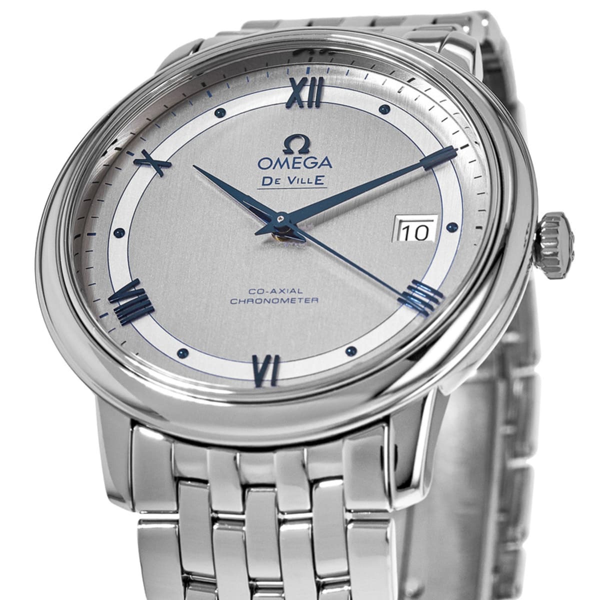 Omega De Ville Prestige Co Axial Chronometersilver Dial Men 39.5MM