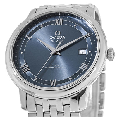 Omega De Ville Prestige Co‑Axial Chronometer Blue Dial Men 39.5MM