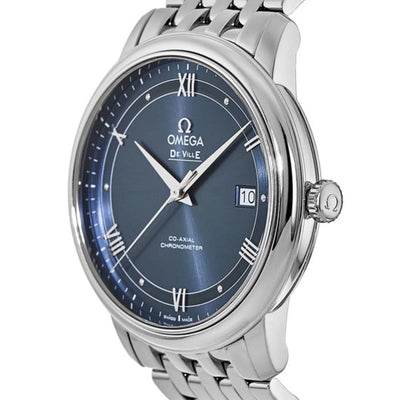 Omega De Ville Prestige Co‑Axial Chronometer Blue Dial Men 39.5MM