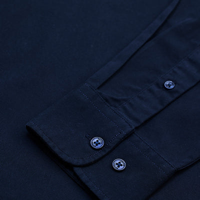 Navy Solid Double Pocket Overshirt