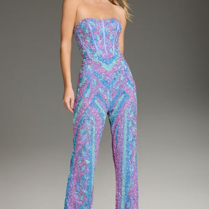 Jovani 42597 Long Sequin Bodice Formal Jumpsuit