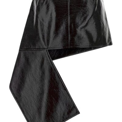 Courreges Fold Vinyl Mini Skirt