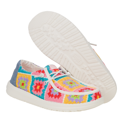 Wendy Crochet Squares - Pink/Multi