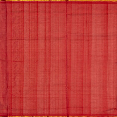 Midnight Blue Handloom Silk Cotton Saree With Zari Stripes