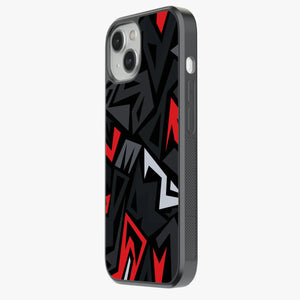 Abstract Horizon Hexagons Pattern Glass Case