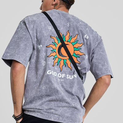 Divine Grey Oversized Fit T-Shirt
