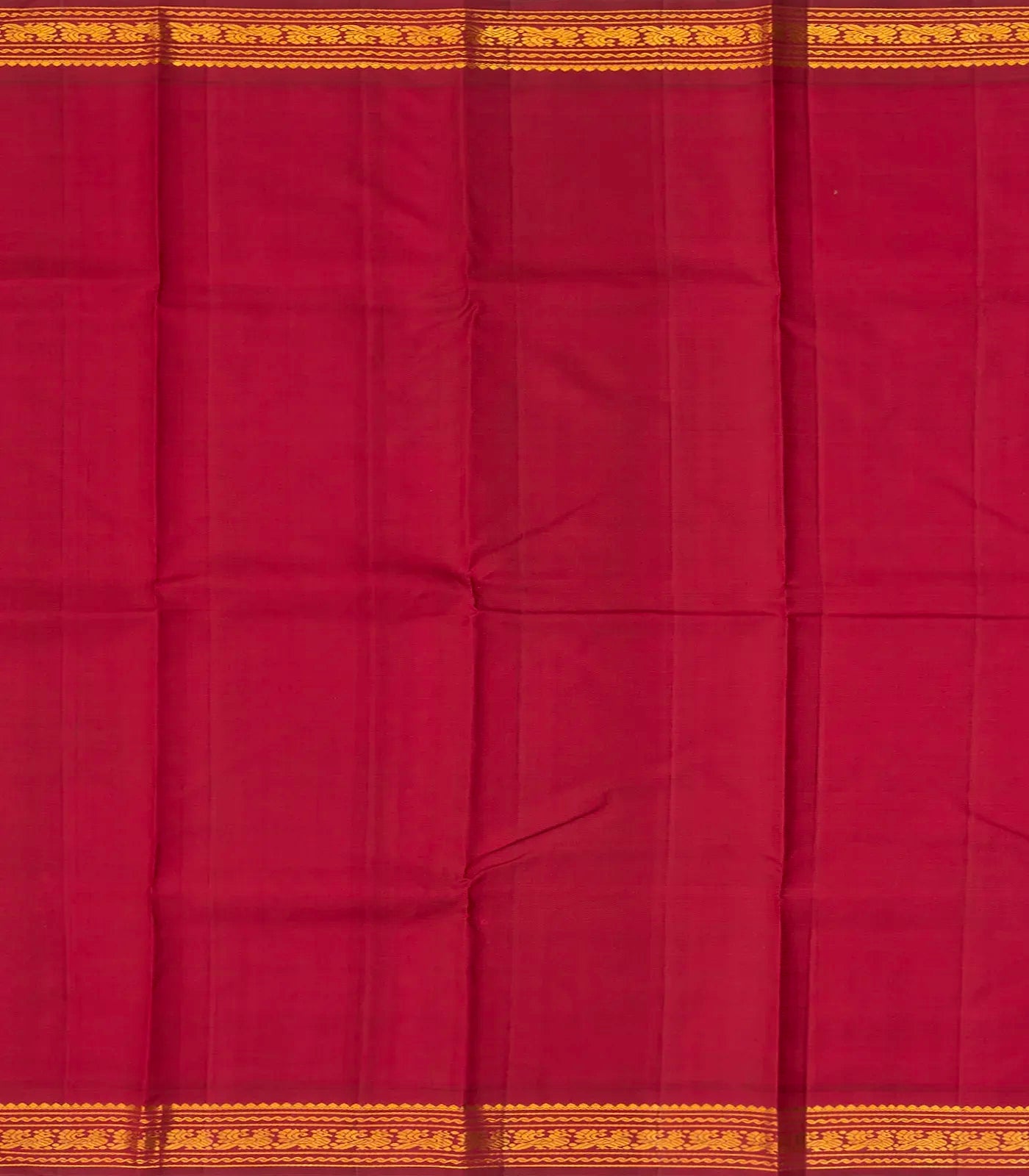 Mango Yellow Handloom Kanchipuram Korvai Silk Saree With Stripes