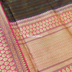 Exclusive Designer Banarasi Katan Silk Saree with Intricate Meenakari Tanchoi Weaving