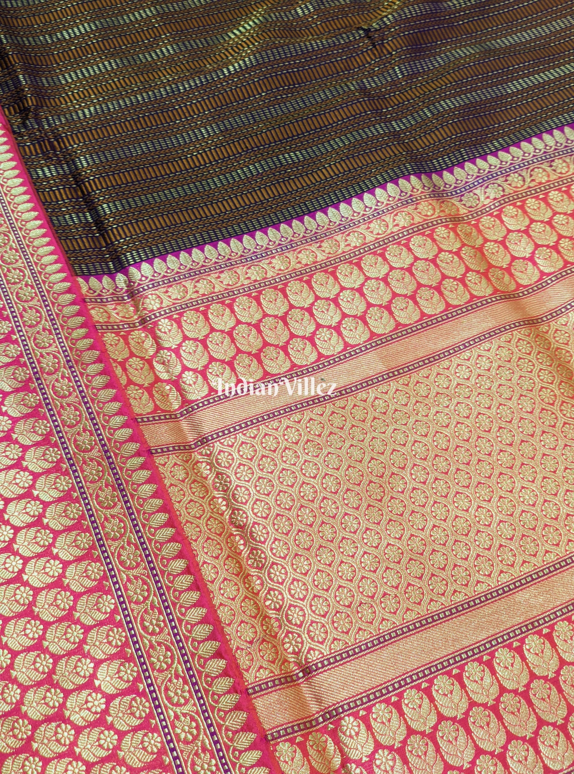 Exclusive Designer Banarasi Katan Silk Saree with Intricate Meenakari Tanchoi Weaving