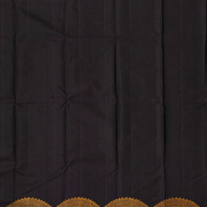 Maroon Handloom Kanchipuram Korvai Silk Saree With Mango Buttas