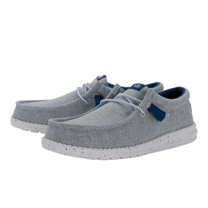 Wally Funk Heathered Knit - Grey Blue