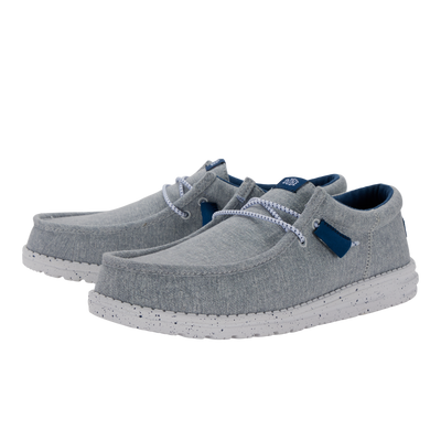 Wally Funk Heathered Knit - Grey Blue