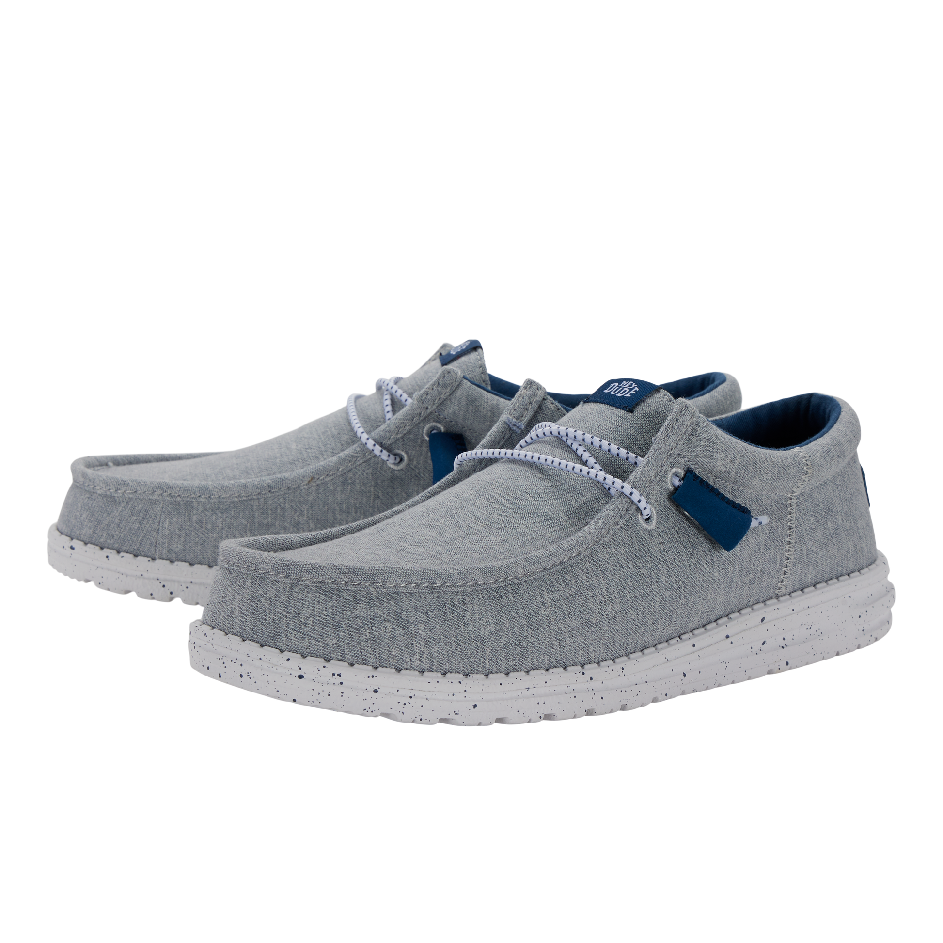 Wally Funk Heathered Knit - Grey Blue