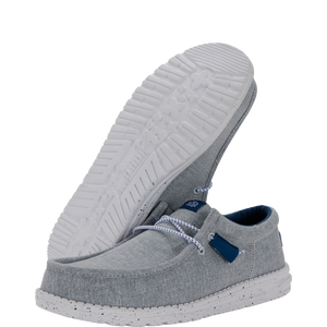 Wally Funk Heathered Knit - Grey Blue