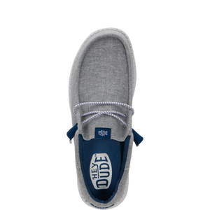 Wally Funk Heathered Knit - Grey Blue