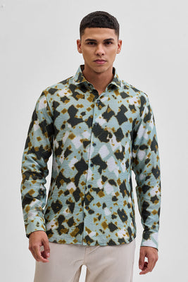 Green Textured Abstract Shirt