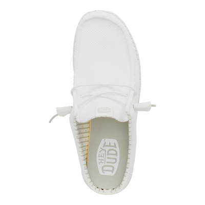 Wally Slip Stretch Sox - White