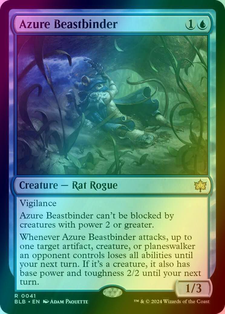 Azure Beastbinder [41] [Bloomburrow] [Foil]