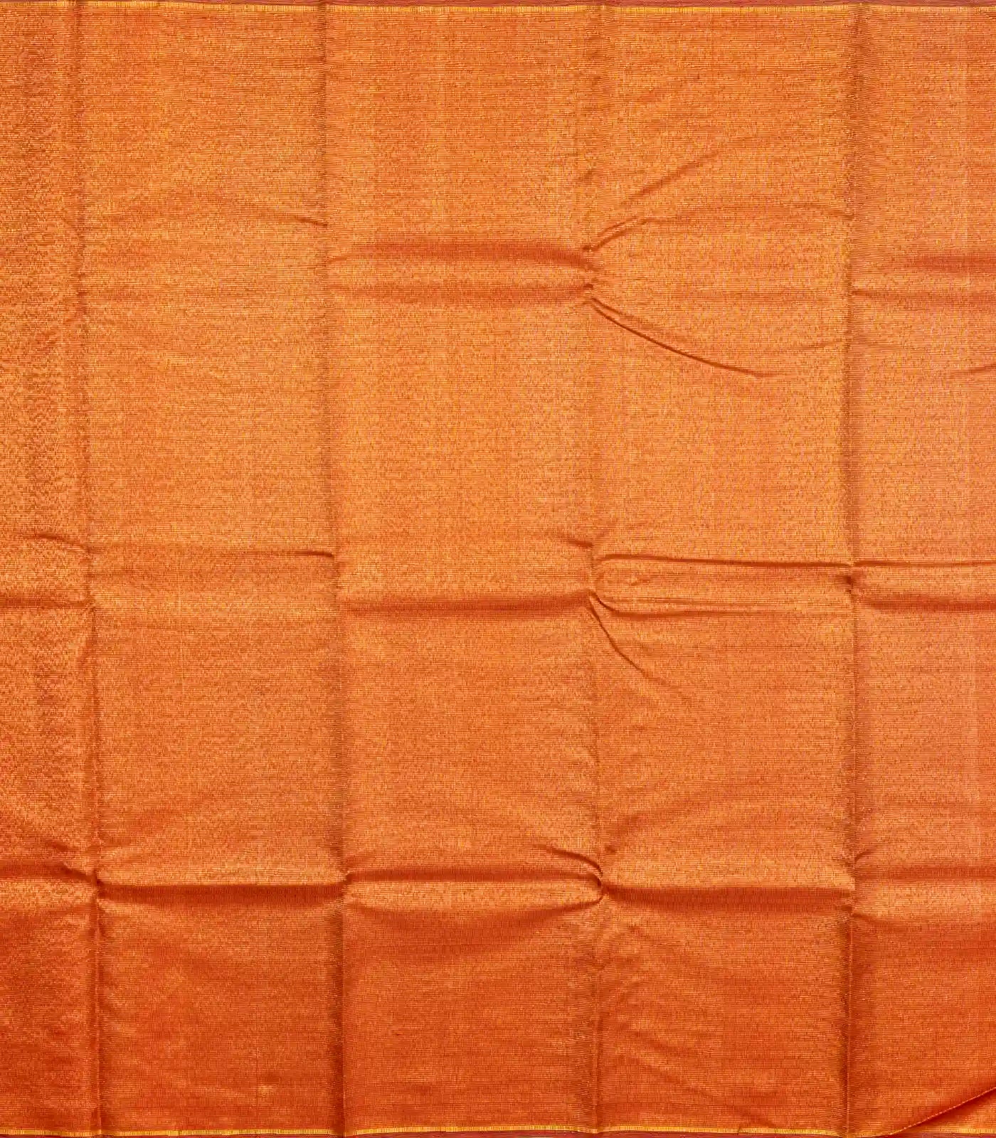 Red Handloom Kanchipuram Payadi Silk Saree With Corner Buttas