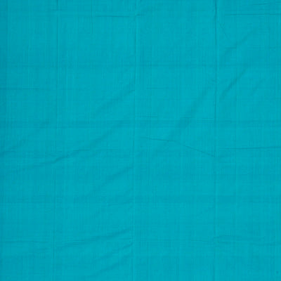 Sky Blue Mangalagiri Cotton Saree With Zari Border