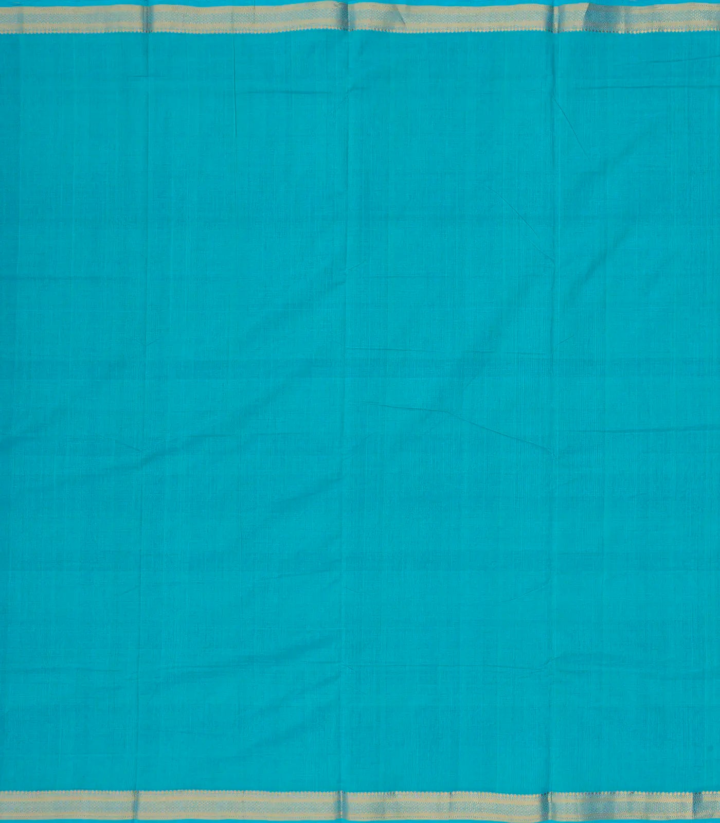 Sky Blue Mangalagiri Cotton Saree With Zari Border