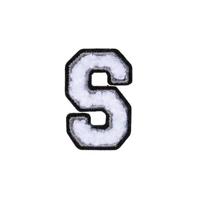 Letter S Patch - S Black/White